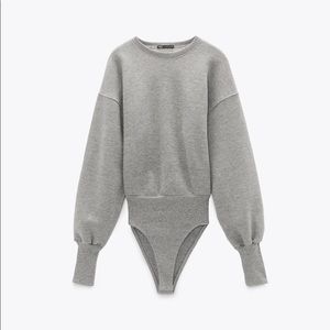 Zara sweatshirt bodysuit